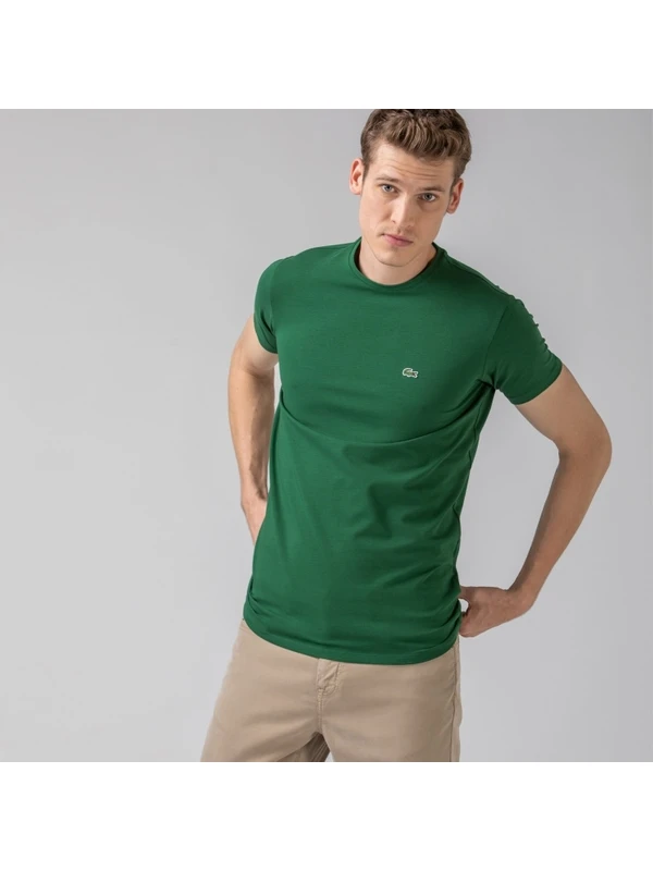 Lacoste Erkek Yeşil standart Fit T-Shirt