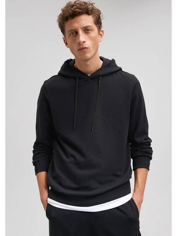 Mavi Black Kapüşonlu Siyah Sweatshirt 0S10135-900