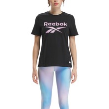 Reebok Gradıent Graphıc Tee Siyah Kadın Kısa Kol T-Shirt
