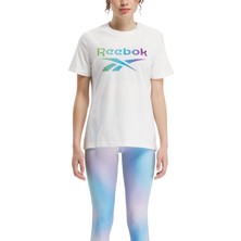 Reebok Gradıent Graphıc Tee Ekru Kadın Kısa Kol T-Shirt