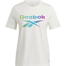 Reebok Gradıent Graphıc Tee Ekru Kadın Kısa Kol T-Shirt