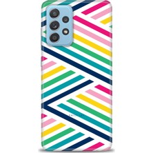 gmotp Samsung Galaxy A52 Kılıf Hd Baskılı - Renkli Çubuklar