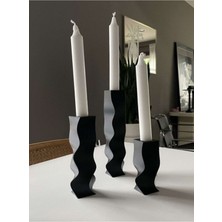 Turansoy Craft Wave Dekoratif Mumluk (3 Adet Set)