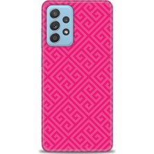 gmotp Samsung Galaxy A52 Kılıf Hd Baskılı - Pembe Mozaik