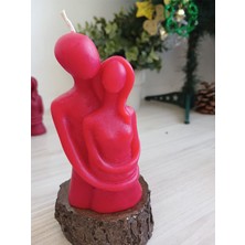 Tasarımanya Sevgililer Günü Sarılan Çift Dekorasyon Mum 2'li Set