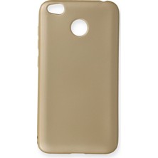 Newface Xiaomi Redmi 4x Kılıf Premium Rubber Silikon - Gold 301101