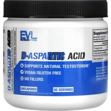 Evlution Nutrition D-Aspartic Acid  DAA 3120 mg Unflavored  3 3 Oz (94 G)  USA