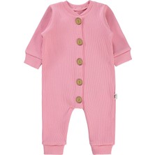 Civil Baby Bebek Patiksiz Tulum 1-6 Ay Pembe