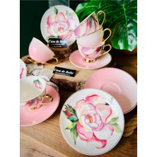 Casa De Bella Magnolia 6 Kişilik Porselen Kahve Fincanı