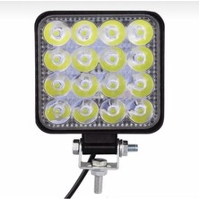 Kgn Off Road Sis Farı - Lamba 16 LED Kare Çalışma Lambası 2 Adet