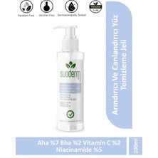 Suoderm Arındırıcı ve Canlandırıcı Yüz Temizleme Jeli Aha %7 Bha%2 Vitamin C %2 Niacinamide %5