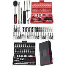 Staxx Power 46 Parça Mini Lokma Takımı Otomatik Cırcırlı 1/4" Wrench Set Yüksek Kalite Cr-V Kombinasyon Alet Set