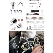 Staxx Power 46 Parça Mini Lokma Takımı Otomatik Cırcırlı 1/4" Wrench Set Yüksek Kalite Cr-V Kombinasyon Alet Set