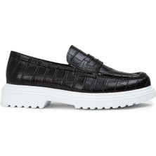 Deery Siyah Kadın Loafer Ayakkabı - 01903ZSYHP03