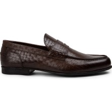 Deery  Deri Kahverengi Erkek Loafer Ayakkabı - 01978MKHVC01