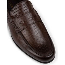 Deery  Deri Kahverengi Erkek Loafer Ayakkabı - 01978MKHVC01