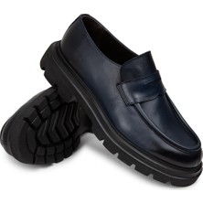 Deery  Deri Lacivert Erkek Loafer Ayakkabı - 01980MLCVE01