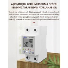 Tomzn Akıllı Wifi Kaçak Akım Koruma Rölesi ve Yüksek Voltaj ve Akım Koruyucu Röle 63A - 10MA-99MA