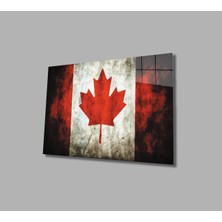 Miraax Kanada Bayrağı Cam Tablo Canadian Flag