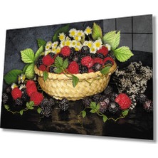 Miraax Meyve ve Çiçekler Cam Tablo