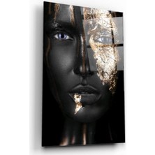 Miraax Kadın Silüeti Cam Tablo