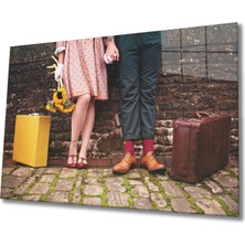 Miraax Sevgililer Cam Tablo