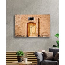 Miraax Eski Ahşap Kapı Cam Tablo