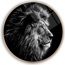 Miraax Aslan Yuvarlak Cam Tablo