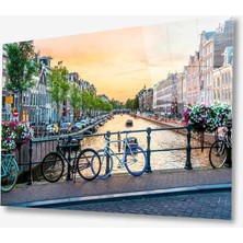 Miraax Amsterdam Şehir Cam Tablo Amsterdam