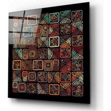 Miraax Etnik Desenler Cam Tablo