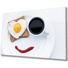 Miraax Kahvaltı Tabağı Mutfak Cam Tablo