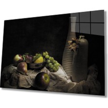 Miraax Natürmort Meyveler Cam Tablo   Still Life Fruits Table