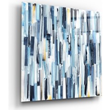 Miraax Mavi Tonlar Cam Tablo