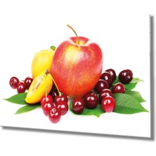 Miraax Meyveler Cam Tablo Fruits