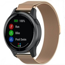 FirstModel 22 mm Universal Mıktatıslı Hasır Metal Kordon Rose Gold