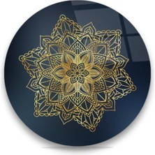Miraax Mandala Yuvarlak Cam Tablo
