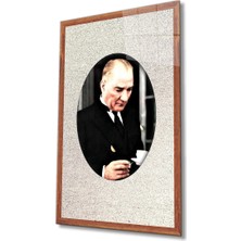 Miraax Çerçeveli Atatürk Cam Tablo