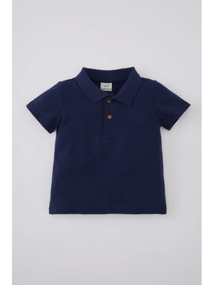 DeFacto Erkek Bebek Polo Yaka Kısa Kollu Basic Tişört Lacivert Günlük Stil B7007A524SM