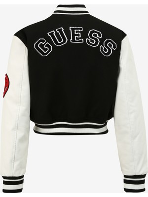 Guess Dar Siyah Kadın Ceket W4RL56KCD20-JBLK