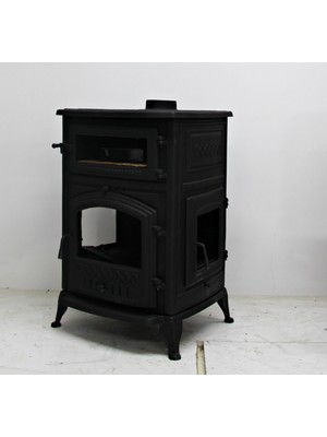 Dorello MF194 Model Döküm Soba Kuzine Soba Yandan Camlı Kapaklı Model Dorello Döküm Soba