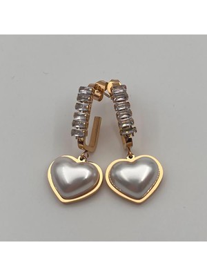 Stainless Steel 316L Paslanmaz Çelik Kalp Figürlü Kadın Küpe