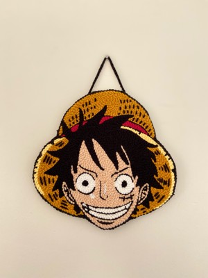 TheCase One Piece Luffy Anime El Yapımı Tasarım Punch Duvar Halısı Dekoratif Figür Tablo Poster