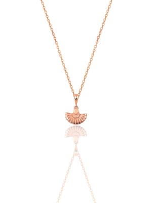 Söğütlü Silver Gümüş Rose Minimal Midye Modeli Kolye SGTL12385MIDYE