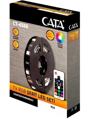 Cata CT-4566 Tv Arkası USB Rgb Şerit LED Set 3 Metre Tak Çalıştır