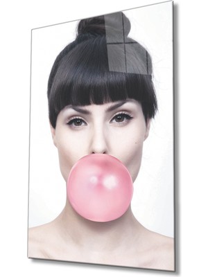 Miraax Sakızlı Kadın Cam Tablo