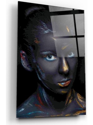 Miraax Kadın Silüeti Cam Tablo