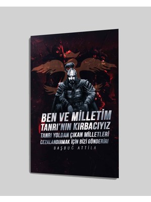 Miraax Başbuğ Attila Cam Tablo