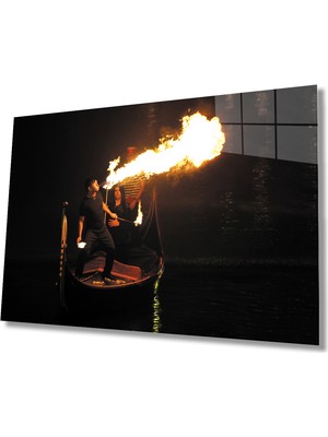 Miraax Ateş Gösterisi   Cam Tablo