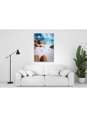 Miraax Deniz Manzarası Cam Tablo