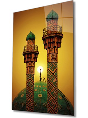 Miraax Tahran Şerif Camii Dini Islami Cam Tablo